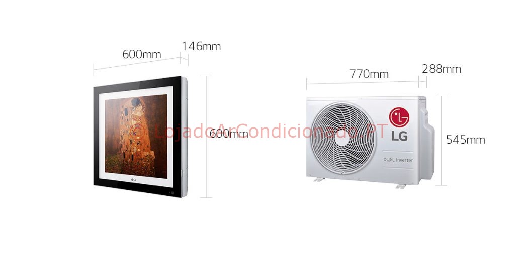 Ar Condicionado LG - Artcool Gallery - Dimensões